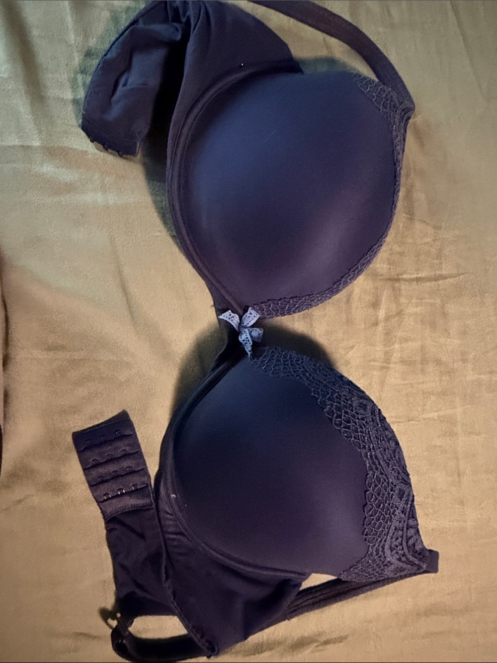 Victoria's Secret Navy Lace Trim T-Shirt Bra